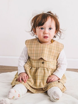 「アイテム（スタイ/よだれかけ）」を使った、BEBE ONLINE STOREさん（キッズ・71cm）の秋コーディネート