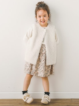 「SLAP SLIP（スラップスリップ）のアイテム（ワンピース/ドレス）」を使った、BEBE ONLINE STOREさん（キッズ・104cm）の秋コーディネート