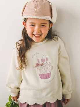 「SLAP SLIP（スラップスリップ）のアイテム（キャップ）」を使った、BEBE ONLINE STOREさん（キッズ・104cm）の秋コーディネート