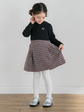 「BeBe（ベベ）のアイテム（ワンピース/ドレス）」を使った、BEBE ONLINE STOREさん（キッズ・108cm）の冬コーディネート