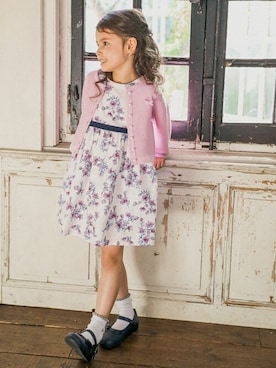 「BeBe（ベベ）のアイテム（ワンピース/ドレス）」を使った、BEBE ONLINE STOREさん（キッズ・112cm）の冬コーディネート