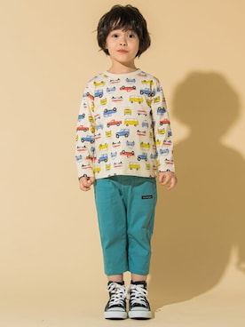 「７分丈パンツ」｜BEBE ONLINE STOREさん（キッズ・110cm）の春コーディネート