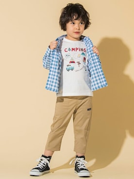 「７分丈パンツ」｜BEBE ONLINE STOREさん（キッズ・110cm）の春コーディネート