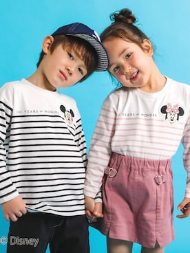 「SLAP SLIP（スラップスリップ）のアイテム（キャップ）」を使った、BEBE ONLINE STOREさん（キッズ・110cm）の春コーディネート