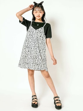「ZIDDY」｜「アイテム（ワンピース/ドレス）」を使った、BEBE ONLINE STOREさん（キッズ・150cm）の春コーディネート