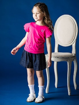 「Tartine et Chocolat（タルティーヌエショコラ）のアイテム（パンツ）」を使った、BEBE ONLINE STOREさん（キッズ・111cm）の春コーディネート
