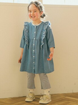 「SLAP SLIP（スラップスリップ）のアイテム（ワンピース/ドレス）」を使った、BEBE ONLINE STOREさん（キッズ・108cm）の春コーディネート