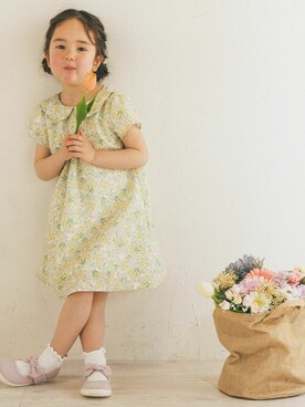 「SLAP SLIP（スラップスリップ）のアイテム（ワンピース/ドレス）」を使った、BEBE ONLINE STOREさん（キッズ・108cm）の春コーディネート