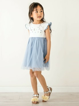 「SLAP SLIP（スラップスリップ）のアイテム（ワンピース/ドレス）」を使った、BEBE ONLINE STOREさん（キッズ・108cm）の春コーディネート