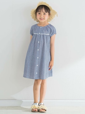 「SLAP SLIP（スラップスリップ）のアイテム（ワンピース/ドレス）」を使った、BEBE ONLINE STOREさん（キッズ・109cm）の夏コーディネート