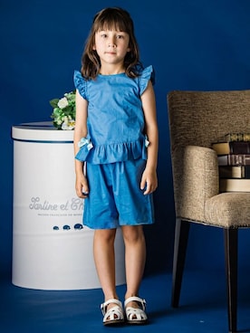 「Tartine et Chocolat（タルティーヌエショコラ）のアイテム」を使った、BEBE ONLINE STOREさん（キッズ・109cm）の夏コーディネート