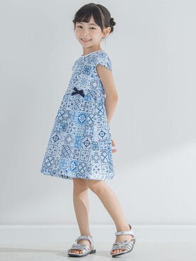 「BeBe（ベベ）のアイテム（ワンピース/ドレス）」を使った、BEBE ONLINE STOREさん（キッズ・107cm）の夏コーディネート