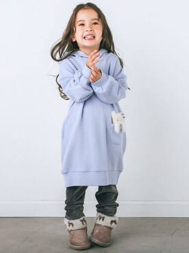 「SLAP SLIP（スラップスリップ）のアイテム（ワンピース/ドレス）」を使った、BEBE ONLINE STOREさん（キッズ・103cm）の秋コーディネート