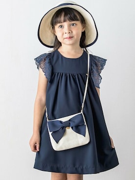 「Tartine et Chocolat（タルティーヌエショコラ）のアイテム」を使った、BEBE ONLINE STOREさん（キッズ・115cm）の冬コーディネート