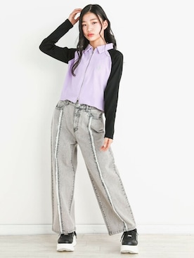 「ZIDDY」｜BEBE ONLINE STOREさん（キッズ・151cm）の冬コーディネート