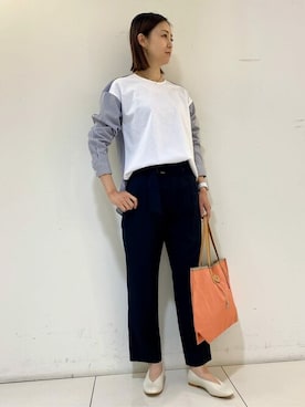 「アイテム（ゴールド系）」を使った、rinoさん（レディース・164cm）の冬コーディネート