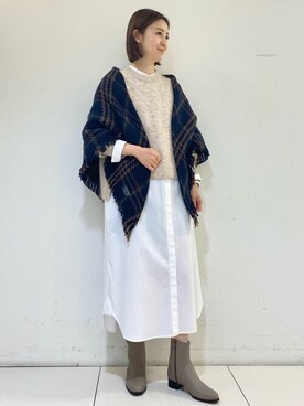 「human woman（ヒューマンウーマン）のアイテム」を使った、rinoさん（レディース・164cm）の秋コーディネート