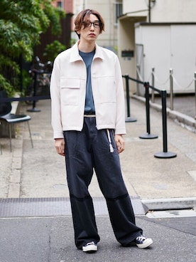 「PUBLIC TOKYO（パブリックトウキョウ）のアイテム（ブルゾン）」を使った、pt_menさん（メンズ・180cm）の春コーディネート
