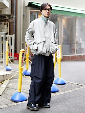 「PUBLIC TOKYO（パブリックトウキョウ）のアイテム（ブルゾン）」を使った、pt_menさん（メンズ・180cm）の春コーディネート