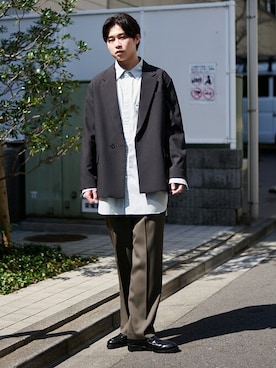 「PUBLIC TOKYO（パブリックトウキョウ）のアイテム（ジャケット/アウター）」を使った、pt_menさん（メンズ・176cm）の春コーディネート