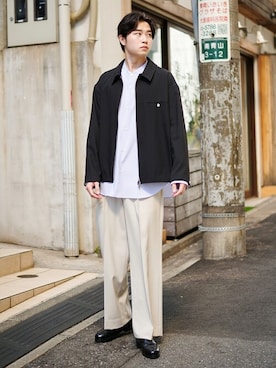 「PUBLIC TOKYO（パブリックトウキョウ）のアイテム（ブルゾン）」を使った、pt_menさん（メンズ・176cm）の春コーディネート