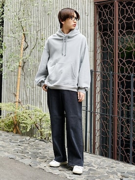 「アイテム（パーカー）」を使った、pt_menさん（メンズ・180cm）の春コーディネート