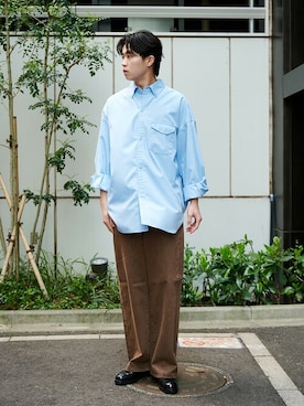 「PUBLIC TOKYO（パブリックトウキョウ）のアイテム（シャツ/ブラウス）」を使った、pt_menさん（メンズ・176cm）の春コーディネート