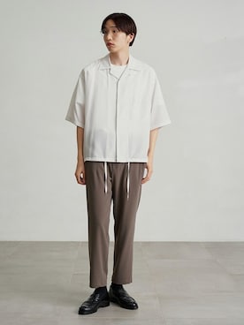 「PUBLIC TOKYO（パブリックトウキョウ）のアイテム（スラックス）」を使った、pt_menさん（メンズ・180cm）の夏コーディネート