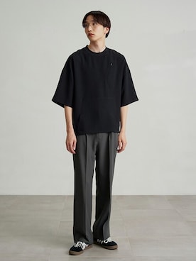 「PUBLIC TOKYO（パブリックトウキョウ）のアイテム（スラックス）」を使った、pt_menさん（メンズ・180cm）の夏コーディネート