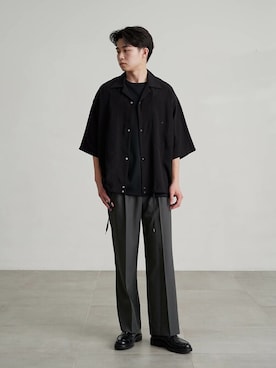 「PUBLIC TOKYO（パブリックトウキョウ）のアイテム（スラックス）」を使った、pt_menさん（メンズ・176cm）の夏コーディネート