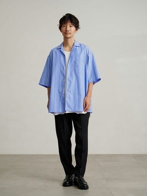 Perushu Pロゴ入り 緑と紫のストライプ 半袖Tシャツ　3セット Perushu Pロゴ入り 緑と紫のストライプ 半袖Tシャツ 3セット