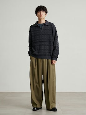 「PUBLIC TOKYO（パブリックトウキョウ）のアイテム（パンツ）」を使った、pt_menさん（メンズ・179cm）の秋コーディネート