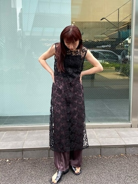 「スタイリング」｜「アイテム（パンツ）」を使った、yukisugasawaさん（レディース・155cm）の春コーディネート
