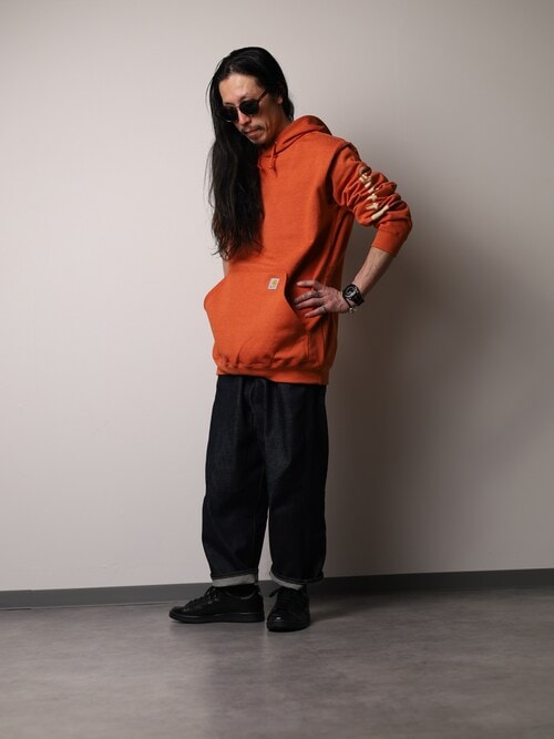 パーカー 「W」「it」「UT20」「Carhartt」SLEEVE LOGO HOODED SWEAT SWEATSHIRTS レディース メンズ セール】【W】【it】【UT20】【Carhartt】SLEEVE LOGO HOODED