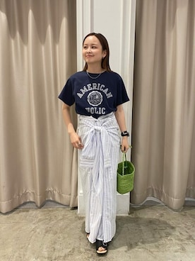 「AMERICAN HOLIC（アメリカンホリック）のアイテム」を使った、a o Iさん（レディース・156cm）の夏コーディネート