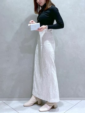 「水色」｜「アイテム（財布/小物）」を使った、SamanthaThavasaPetitChoiceShopStaffさん（レディース・160cm）の冬コーディネート