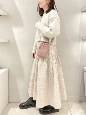 「アイテム（チャーム、ピンク系）」を使った、SamanthaThavasaPetitChoiceShopStaffさん（レディース・160cm）の冬コーディネート
