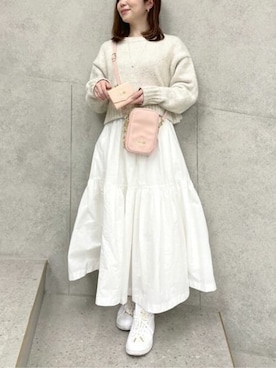 「ディズニー」｜「アイテム（財布/小物）」を使った、SamanthaThavasaPetitChoiceShopStaffさん（レディース・160cm）の冬コーディネート