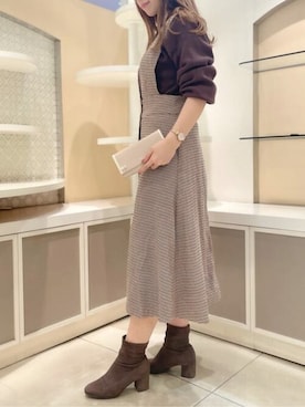 「ブラウンコーデ」｜「アイテム（財布/小物）」を使った、SamanthaThavasaPetitChoiceShopStaffさん（レディース・160cm）の春コーディネート