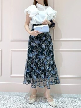 「ネイビー×ホワイト」｜「アイテム（財布/小物）」を使った、サマンサタバサプチチョイスさん（レディース・160cm）の春コーディネート