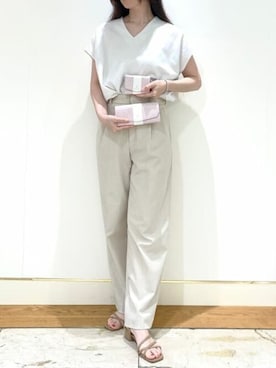 「アイテム（財布）」を使った、SamanthaThavasaPetitChoiceShopStaffさん（レディース・160cm）の夏コーディネート