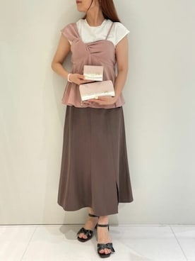「アイテム（財布）」を使った、SamanthaThavasaPetitChoiceShopStaffさん（レディース・160cm）の夏コーディネート