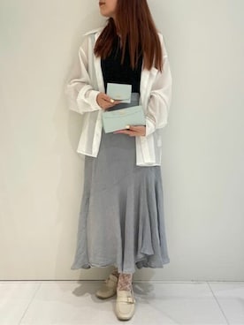 「アイテム（財布）」を使った、SamanthaThavasaPetitChoiceShopStaffさん（レディース・160cm）の夏コーディネート
