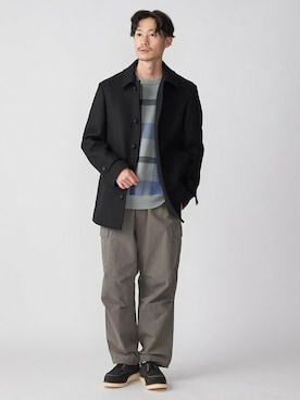 「RED WING（レッドウィング）のアイテム」を使った、安本さん（メンズ・170cm）の冬コーディネート