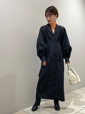 FRAY I.D(フレイアイディー)の「ボリュームスリーブシャツワンピース ...