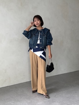 「アイテム（Tシャツ/カットソー）」を使った、saaya  ☺︎さん（レディース・166cm・30代）の夏コーディネート