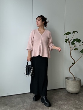 「ニットカーディガン」｜saaya  ☺︎さん（レディース・166cm・30代）の冬コーディネート