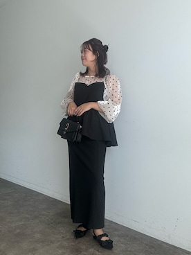 ブラウス シャツ シアードットハートネックビスチェドッキングペプラムブラウス レディース シアードットハートネックビスチェドッキングペプラムブラウス