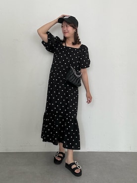 「アイテム（キャップ）」を使った、saaya  ☺︎さん（レディース・166cm・20代）の夏コーディネート