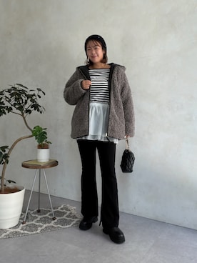 「prose verse（プロズヴェール）のアイテム（Tシャツ/カットソー）」を使った、さーぽん🍒さん（レディース・167cm）の秋コーディネート